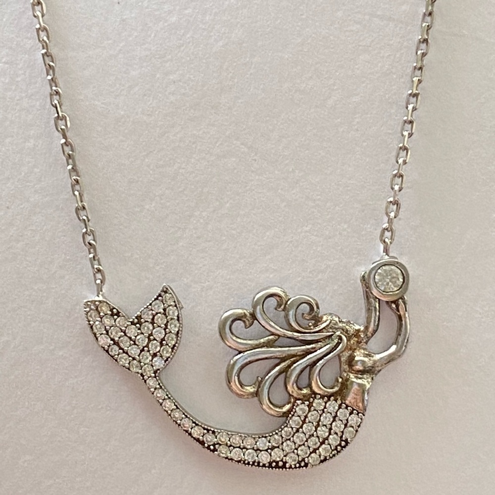 🧜‍♀️Mermaid 925 silver cz stones necklace